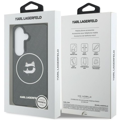 Karl Lagerfeld IML Repeated Choupette MagSafe - Etui Samsung Galaxy S26 (czarny)