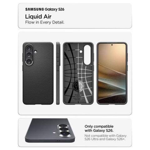 Spigen Liquid Air - Etui do Samsung Galaxy S26 (Matte Black)