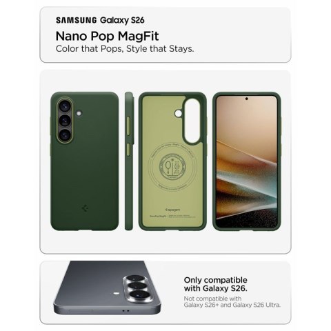 Spigen Nano Pop Mag MagSafe - Etui do Samsung Galaxy S26 (Avo Green)