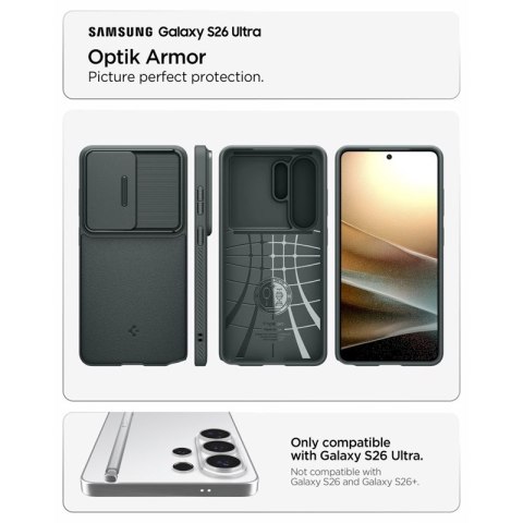 Spigen Optik Armor - Etui do Samsung Galaxy S26 Ultra (Abyss Green)