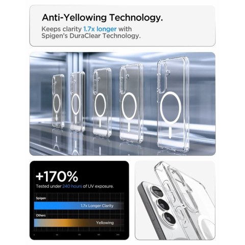 Spigen Ultra Hybrid Mag MagSafe - Etui do Samsung Galaxy S26 (Clear/White)