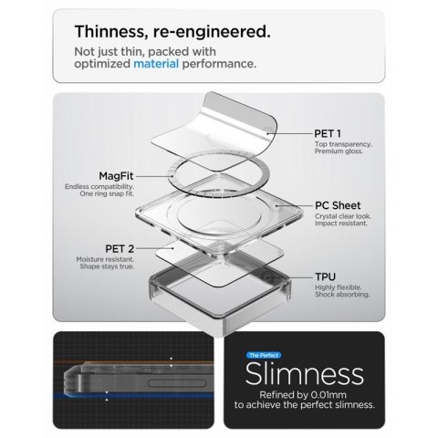 Spigen Ultra Hybrid Mag MagSafe - Etui do Samsung Galaxy S26 (Clear/White)