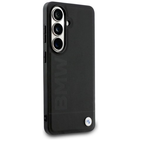 BMW Leather Hot Stamp MagSafe - Etui Samsung Galaxy S26 (czarny)