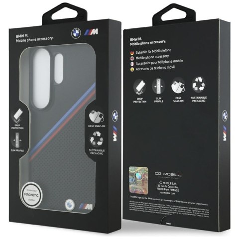 BMW Tricolor Metal Logo MagSafe - Etui Samsung Galaxy S26 Ultra (czarny)