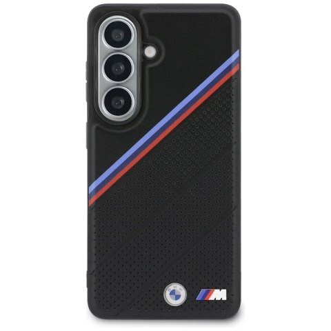 BMW Tricolor Metal Logo MagSafe - Etui Samsung Galaxy S26 (czarny)