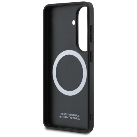 BMW Tricolor Metal Logo MagSafe - Etui Samsung Galaxy S26 (czarny)