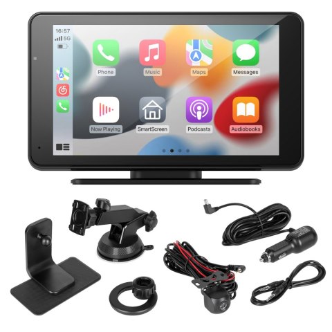 Stacja multimedialna 7" Android Auto Apple Carplay z kamerą cofania Kruger&Matz