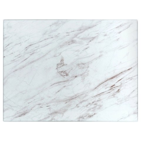 Deska do Krojenia Szklana VILDE 40x30 cm Hartowana Marmur Biały Dekoracyjna