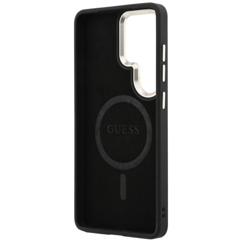 Guess 4G Embossed Ring MagSafe - Etui Samsung Galaxy S26 Ultra (niebieski)