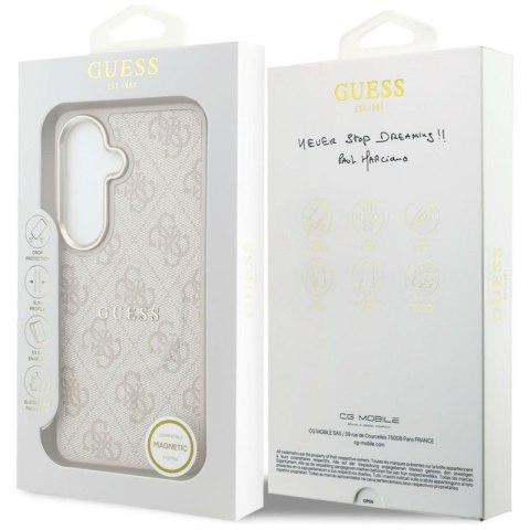 Guess 4G Embossed Ring MagSafe - Etui Samsung Galaxy S26+ (różowy)