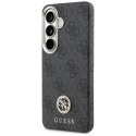 Guess 4G Rhinestone Round Logo MagSafe - Etui Samsung Galaxy S26 (czarny)