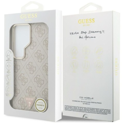 Guess 4G Triangle Logo MagSafe - Etui Samsung Galaxy S26 Ultra (różowy)