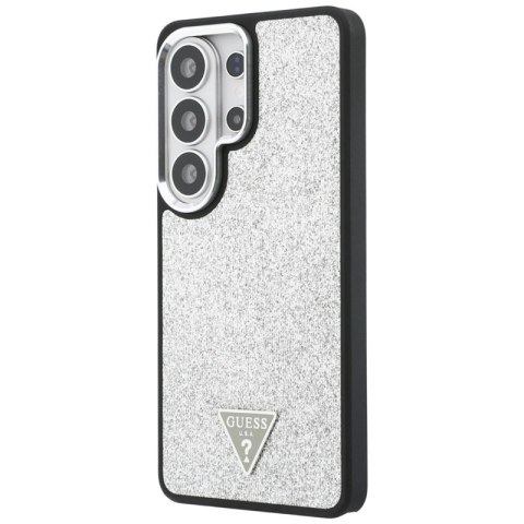 Guess Fixed Glitter Triangle MagSafe - Etui Samsung Galaxy S26 Ultra (srebrny)
