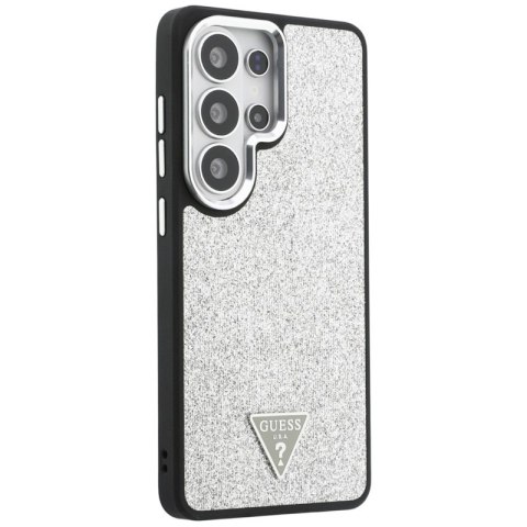 Guess Fixed Glitter Triangle MagSafe - Etui Samsung Galaxy S26 Ultra (srebrny)