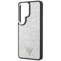 Guess Fixed Glitter Triangle MagSafe - Etui Samsung Galaxy S26 Ultra (srebrny)