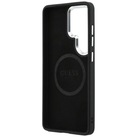 Guess Fixed Glitter Triangle MagSafe - Etui Samsung Galaxy S26 Ultra (srebrny)