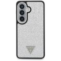 Guess Fixed Glitter Triangle MagSafe - Etui Samsung Galaxy S26 (srebrny)