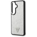 Guess Fixed Glitter Triangle MagSafe - Etui Samsung Galaxy S26 (srebrny)