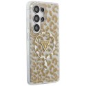 Guess IML Leopard Print Triangle MagSafe - Etui Samsung Galaxy S26 Ultra (brązowy)
