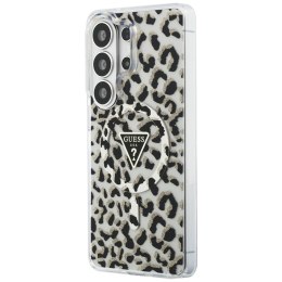 Guess IML Leopard Print Triangle MagSafe - Etui Samsung Galaxy S26 Ultra (czarny)