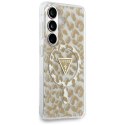 Guess IML Leopard Print Triangle MagSafe - Etui Samsung Galaxy S26 (brązowy)