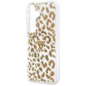 Guess IML Leopard Print Triangle MagSafe - Etui Samsung Galaxy S26 (brązowy)