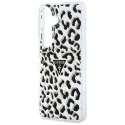 Guess IML Leopard Print Triangle MagSafe - Etui Samsung Galaxy S26 (czarny)