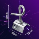 Qoltec Przelotowy uchwyt / wieszak do kabli | MBL: 4kN