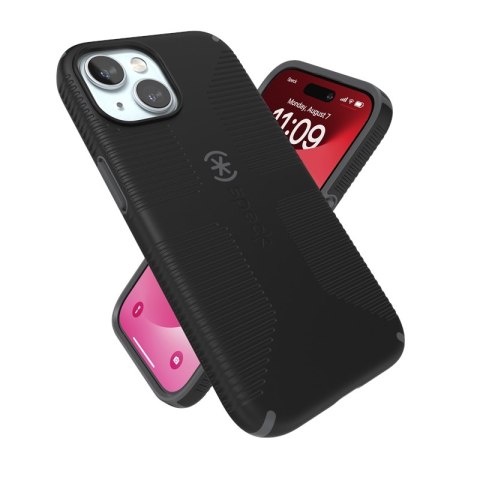 Speck Candyshell Grip MagSafe - Etui iPhone 17e / 16e / 15 / 14 / 13 (Black / Slate Grey)