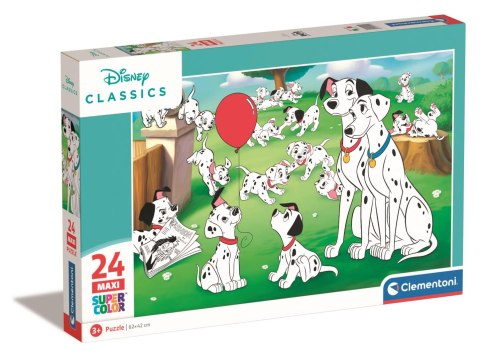 Clementoni: Puzzle 24el. Maxi - 101 Dalmatyńczyków