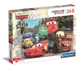 Clementoni: Puzzle 24el. Maxi Super Kolor - Auta w Trasie