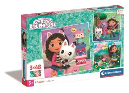 Clementoni: Puzzle 3x48el. - Gabby'S Dollhouse