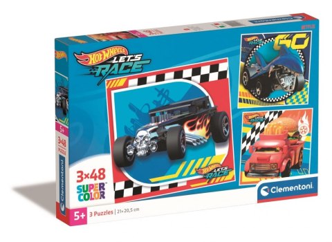 Clementoni: Puzzle 3x48el. Hot Wheels