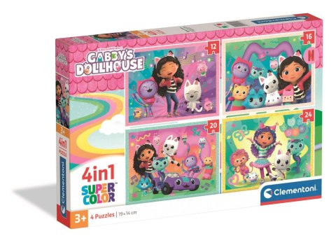 Clementoni - Puzzle 4 W 1 Gabby'S Dollhouse