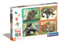 Clementoni: Puzzle 4w1 - Mamy i ich dzieci