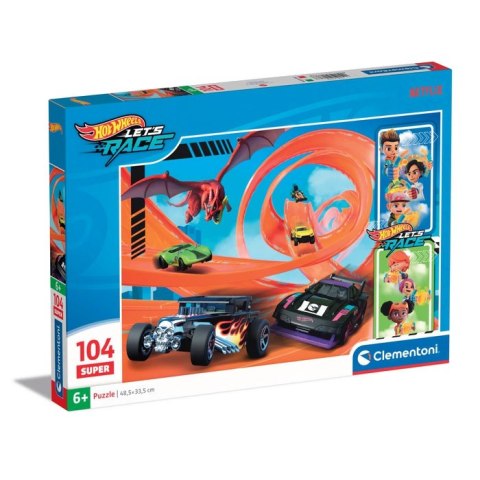 Clementoni: Puzzle Super 104el. Hot Wheels