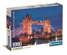 Puzzle 1000el. Compact HQ Tower Bridge Nocą | Clementoni