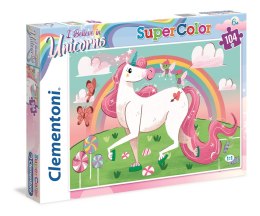 Puzzle Brilliant 104el. | Wierzę w Jednorożce