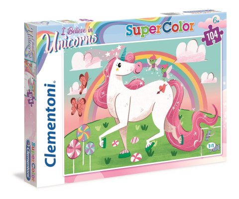 Puzzle Brilliant 104el. | Wierzę w Jednorożce
