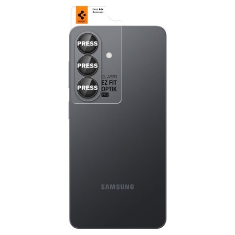 Spigen Optik Pro HD GLAS.TR EZ Fit Camera Protector 2-Pack - Szkło ochronne na obiektyw do Samsung Galaxy S26 (2 szt)(Czarny)