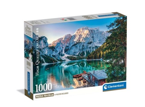 Clementoni: Puzzle 1000el. Compact HQ - Emerald Lake Braies