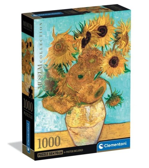 Clementoni: Puzzle 1000el. Compact - Museum Van Gogh: Sun Flowers