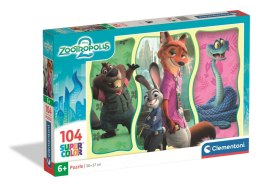 Clementoni: Puzzle 104el. - Zootopia 2