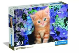 Clementoni: Puzzle 500el. Compact HQ - Gattino rosso