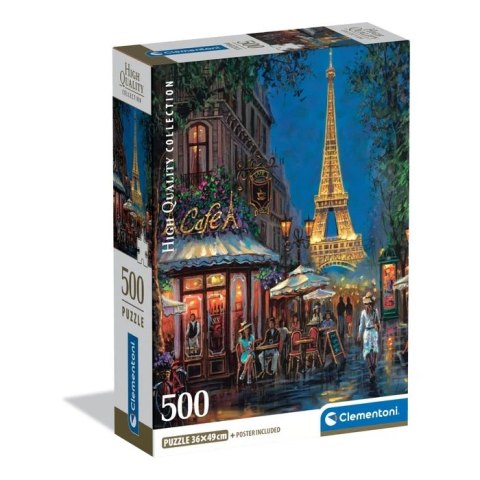 Clementoni: Puzzle 500el. Compact HQ - Night at the Eiffel Cafe