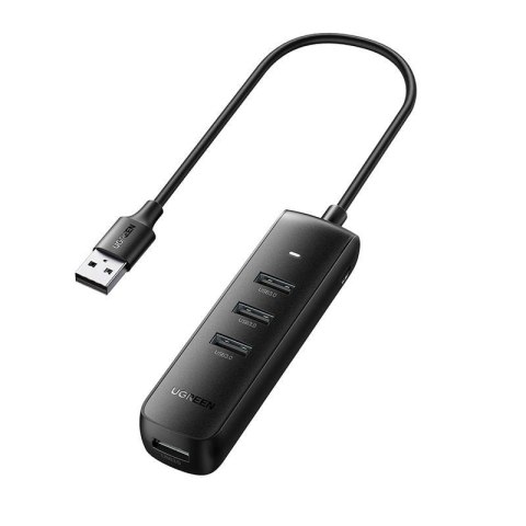Hub USB UGREEN CM416 4-portowy 0.25m (czarny)