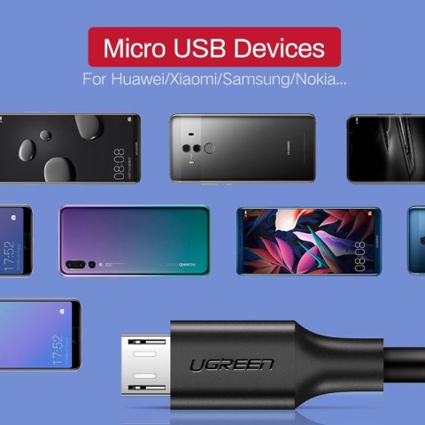 Kabel UGREEN US289 USB-A-micro USB 2m (biały)