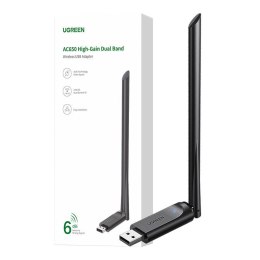 Karta sieciowa USB UGREEN 90339 Wi-Fi (czarna)