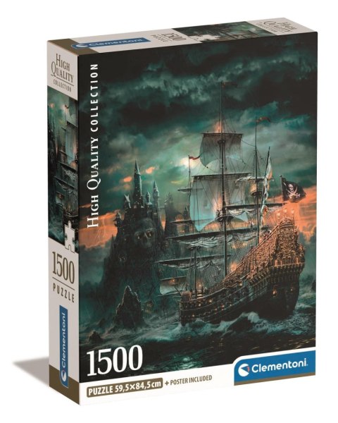 Clementoni: Puzzle 1500el. Compact HQ - Statek Piracki