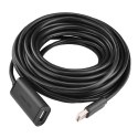 Kabel UGREEN US121 USB-A-USB-A 15m aktywny (czarny)